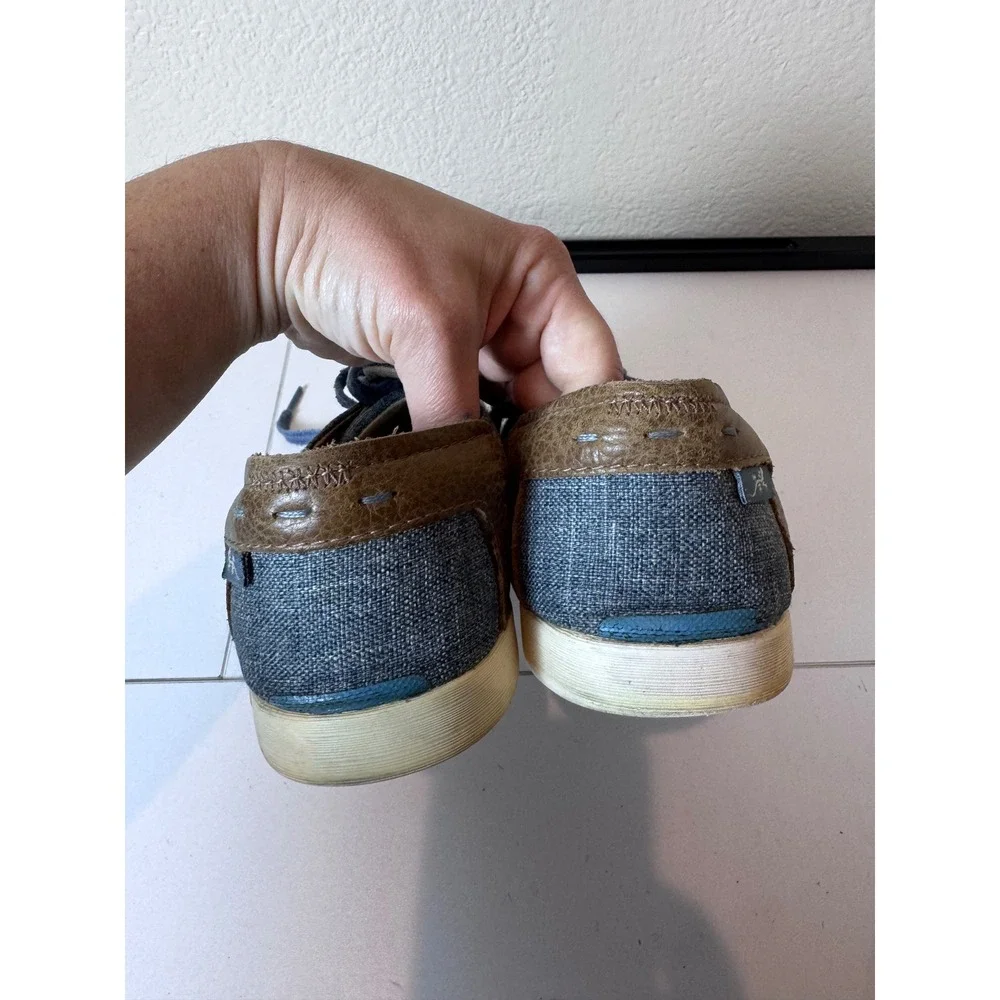 Chaco Kanarra Sneakers Women 8.5 Blue‎ Canvas Leather Trim Comfort Minimalist